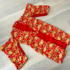 Authentic Real Japanese Silk Floral Kimono